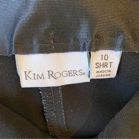 Kim Rogers women’s size 10 short pull-on pants Black comfort work office - Picture 5 of 5
